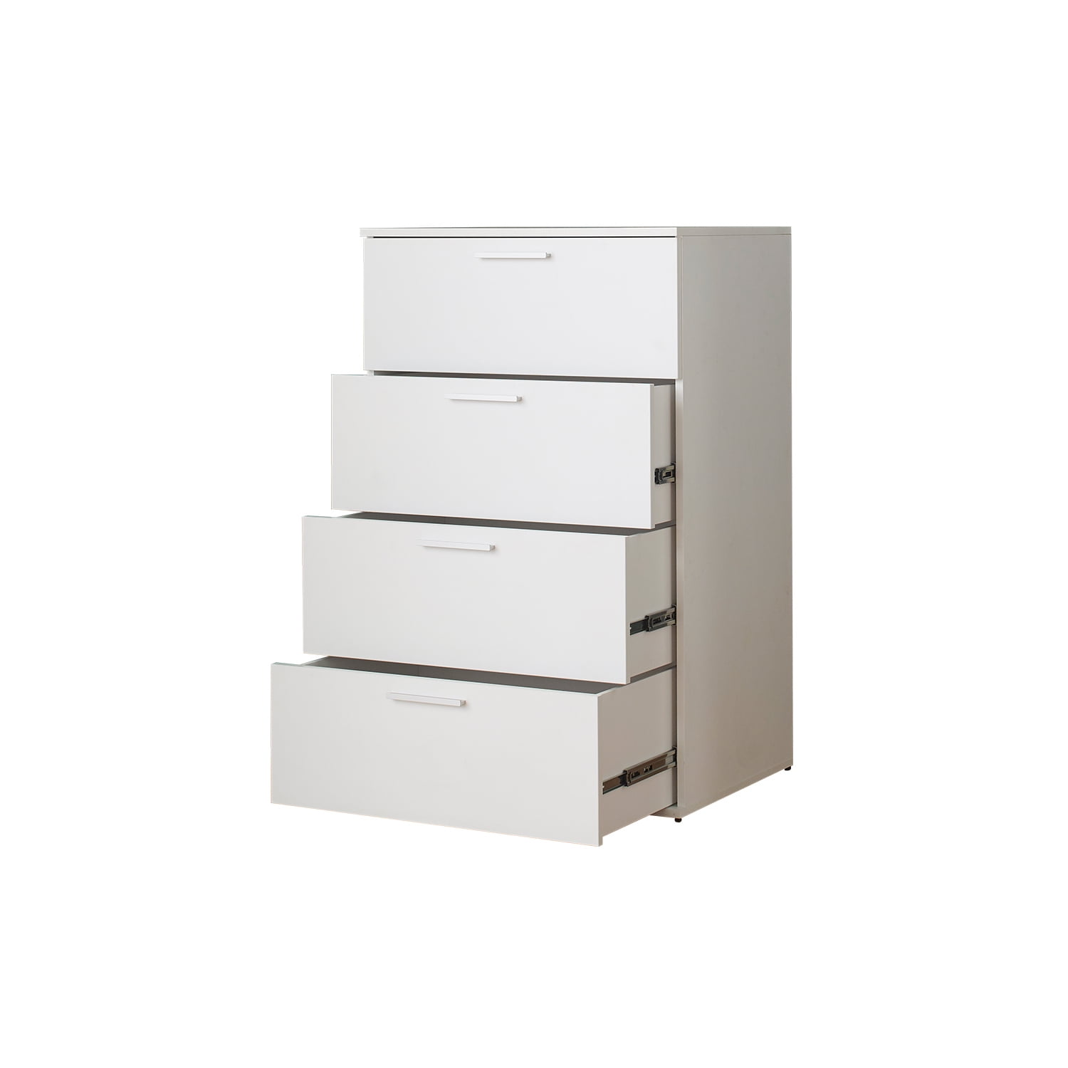 White Composite Wood Farmhouse Chest with Extra Deep Drawers