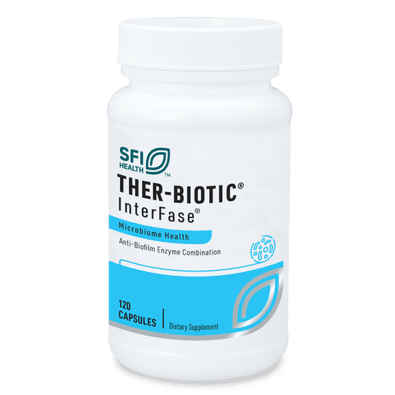 Klaire Labs Interfase - Digestive Enzyme Blend to Support GI Detox & Gut Flora Balance - Dairy-Free (120 Vegetarian Capsules)