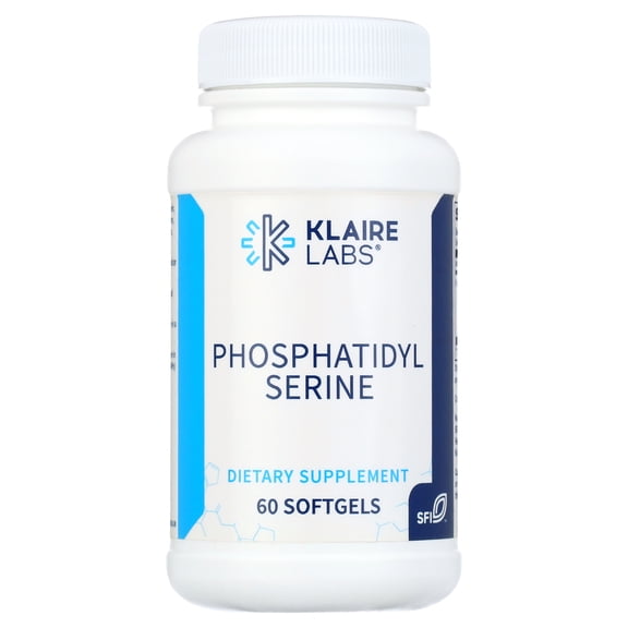 Klaire Labs Phosphatidyl Serine - 500 Milligrams Phospholipid Complex with Phosphatidylcholine for Brain & Nerve Support, Dairy & Gluten-Free (60 Softgels)