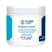 Klaire Labs VitaSpectrum Powder - Childrens Multivitamin/Mineral with 23 Essential Nutrients, Tropical Flavor for Kids, No Copper, Iron, Gluten or Casein (165 G / 30 Servings)