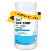 Klaire Labs SFI Health Multi Enzyme Supplements for Digestive Health - Ther-Biotic Vital-Zymes Complete - Digestive Enzymes to Help Ease Indigestion & Aid Nutrient Absorption 120 Capsules