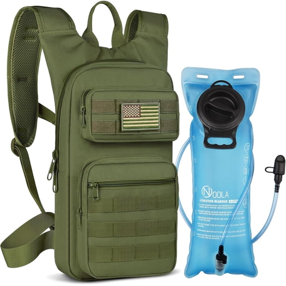 Klamerit 17L Hydration Backpack with 3L TPU Water Bladder, Water Backpack Hydration Pack for Hiking Cycling, Molle Compatible Water Backpack