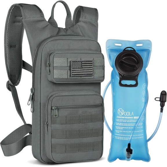 Klamerit 17L Hydration Backpack with 3L TPU Water Bladder, Water Backpack Hydration Pack for Hiking Cycling, Molle Compatible Water Backpack