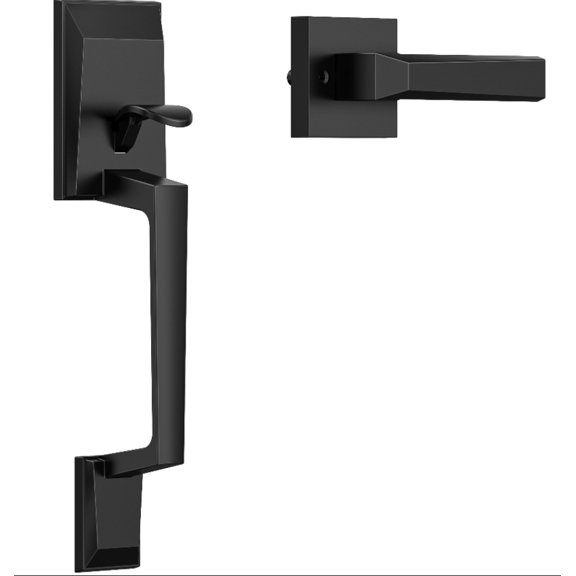 Klamerit Modern Front Door Handle Black