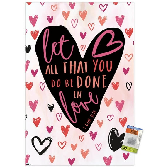 Klancey Zubowski - Love Wall Poster with Pushpins, 22.375" x 34"