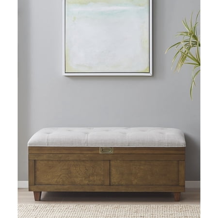 Klara Wood and Upholstered Soft Close Storage Bench