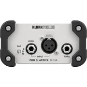 Klark Teknik PRO DI ACTIVE DI 10A Box with MIDAS Transformer, Extended Dynamic Range and Phantom/Battery Operation