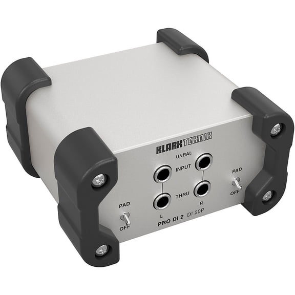 Klark Teknik DI 20P PRO DI 2 Passive Stereo DI Box with Midas Transformer and Extended Dynamic Range