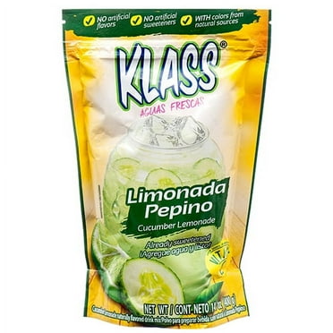 Klass Aguas Frescas Cucumber Limeade, with Vitamin C, Multiserve, Powdered Drink Mix, 14.1oz