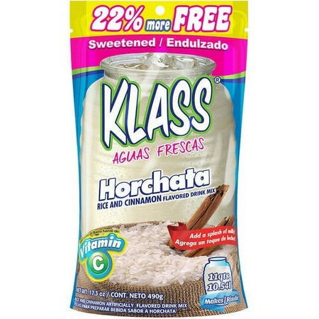 Klass Aguas Frescas, Powder Instant Drink Mix, Horchata Flavored , Net QTY 17.3 oz