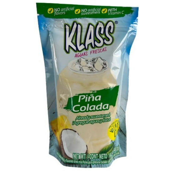 Klass Flavored Drink Mix Pina Colada 14.1 oz (Pack of 5)