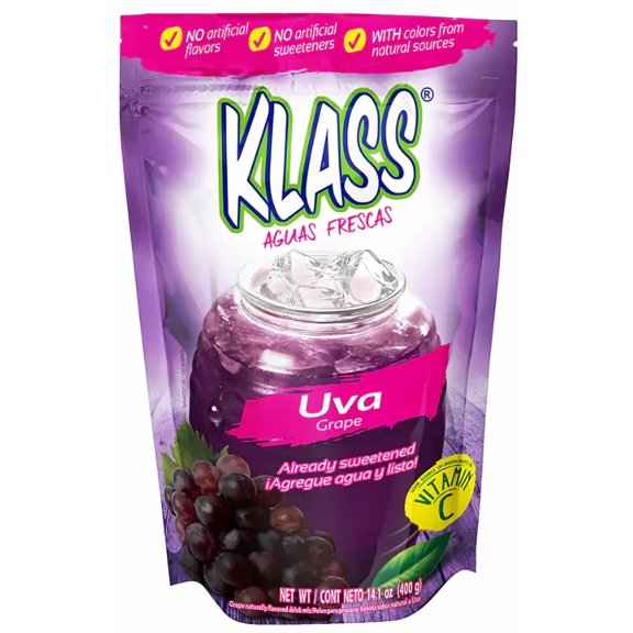 Klass Grape Drink Mix 14.1 oz (Pack of 3)