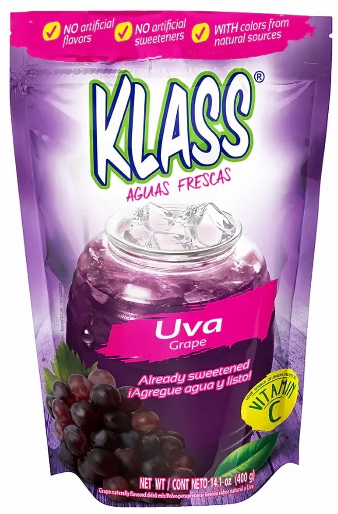 Klass Grape Drink Mix 14.1 oz (Pack of 5)
