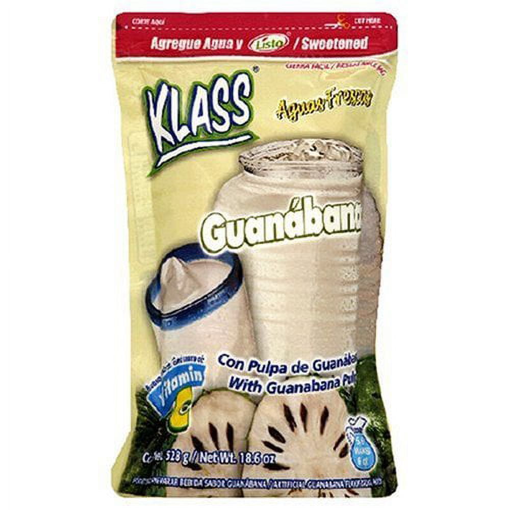 Klass Guanabana Soursop Flavored Drink Mix 14.1 oz (Pack of 14