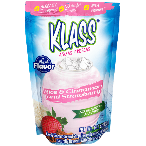 Klass Horchata Fresa Drink Mix Powder 14.1 oz
