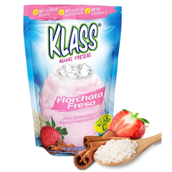 Klass Horchata Fresa Drink Mix Powder 14.1 oz