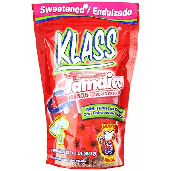 Klass Jamaica Hibiscus Drink Mix 14.1 oz (Pack of 32)