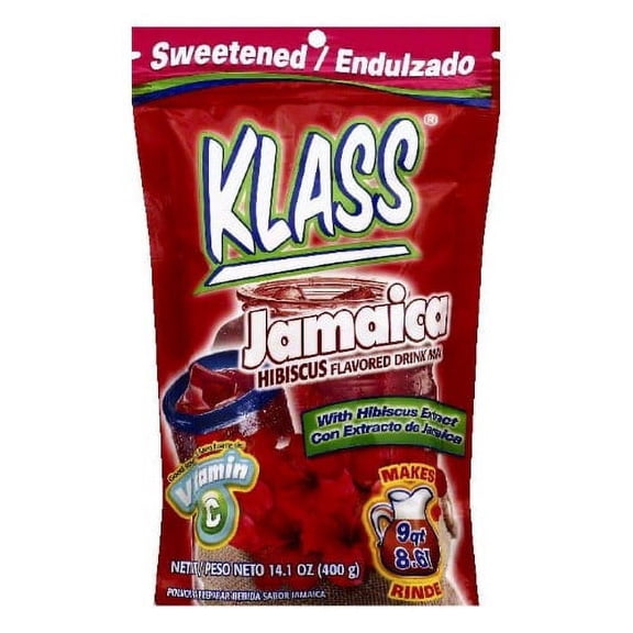 Klass Jamaica Hibiscus Drink Mix 14.1 oz (Pack of 14)