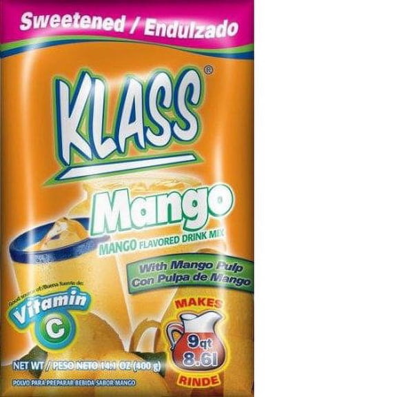 Klass Mango Drink Mix 14.1 oz (Pack of 8)