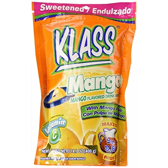 Klass Mango Drink Mix 14.1 oz (Pack of 8)