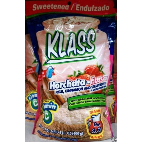 Klass Strawberry Beverage Mix (Pack of 18) 14.1 oz