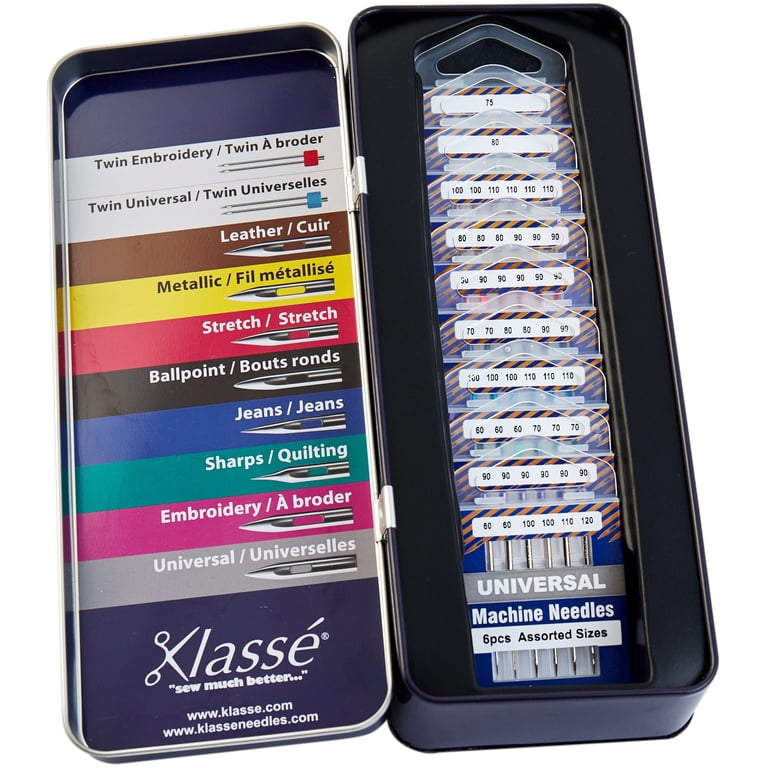 Klasse Needle Variety Tin-Contains 10 Packs Of Assorted Needles