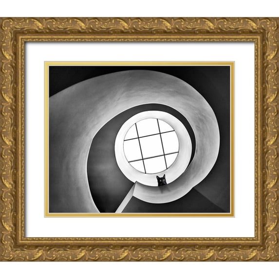 Klaus, Reibl 24x20 Gold Ornate Wood Framed with Double Matting Museum Art Print Titled - Tomcat