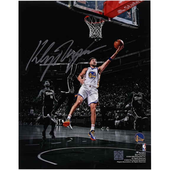 Klay Thompson Golden State Warriors Autographed 11" x 14" Layup Vs. Sacramento Kings Spotlight Photograph - Fanatics Authentic Certified