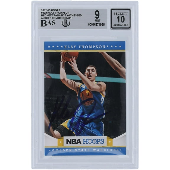 Klay Thompson Golden State Warriors Autographed 2012-13 Panini Hoops #232 Beckett Fanatics Witnessed Authenticated 9/10 Rookie Card - Fanatics Authentic Certified