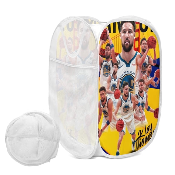 Klay and Thompson Fold-Flat Printed Laundry Tote.15"  24"