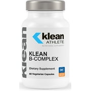 Klean ATHLETE Klean B-Complex | Supports Energy Production, Cardiovascular Function, and Normal Cellular Functions | NSF Certified for Sport | 60 Vegetarian Capsules