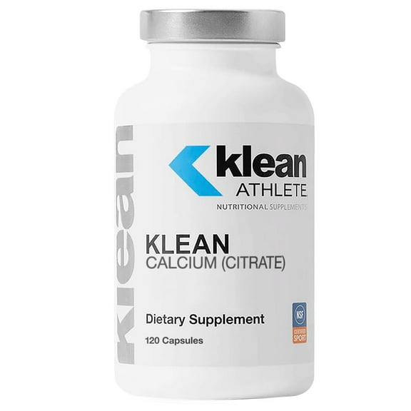 Klean ATHLETE Klean Calcium Citrate - For Bone Health & Density - Bone Support for Sports* - Gluten Free, Vegan & Non-GMO - 120 Capsules