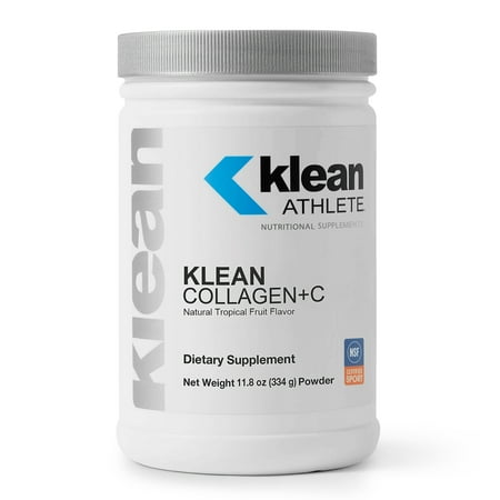 Klean Athlete Klean Collagen+C | Supports Musculoskeletal Health to Help Optimize Performance and Mobility | 11.8 Ounces | Natural Tropical Fruit Flavor