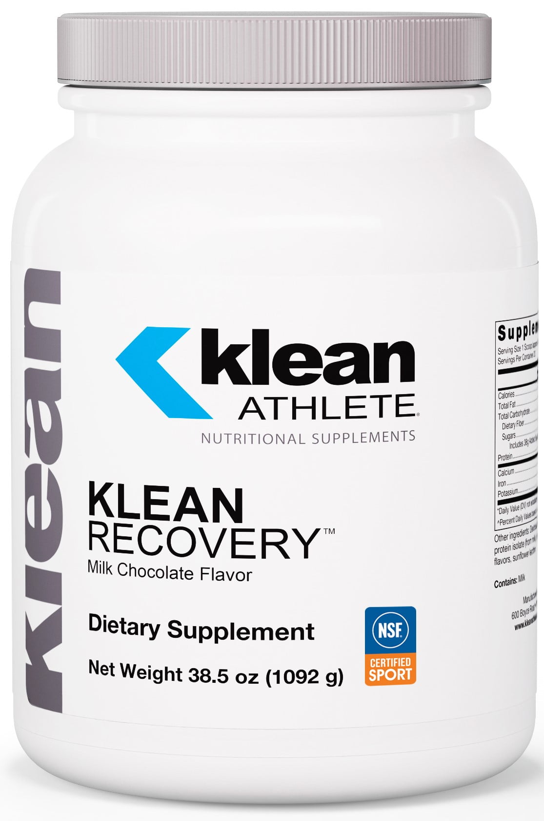Klean ATHLETE Klean Recovery | Optimizes Muscle Recovery After Exercise | NSF Certified for Sport | 38.5 Ounces | Milk Chocolate Flavor