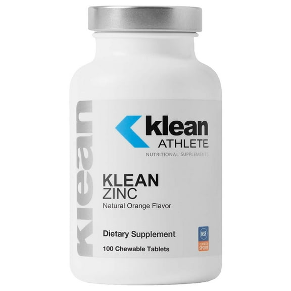 Klean ATHLETE Klean Zinc | Support for Immune System Function | NSF Certified for Sport | 100 Chewable Tablets | Natural Orange Flavor