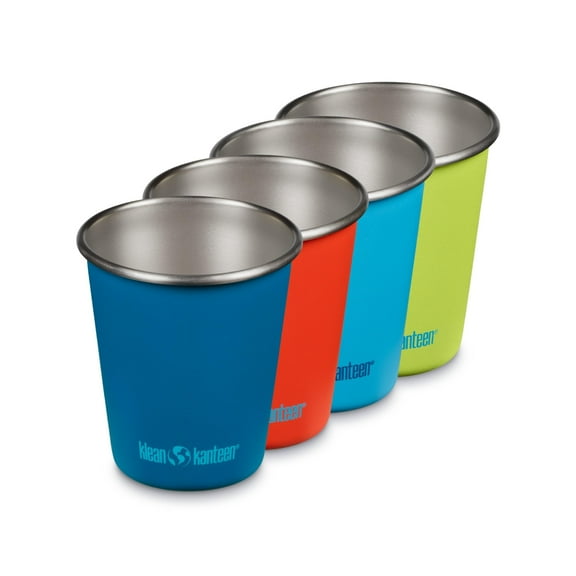 Klean Kanteen 10 oz Stainless Steel Cup - Drinkware Set - Stackable, Reusable Cup - Great as Camping Cups - Dragon Tails, Pack of 4