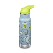 Klean Kanteen 12 oz Classic Kids Insulated Water Bottle with Flip Seal Sport Cap - 100% Leakproof Cap - BPA-Free - Stainless Steel Material - Launch Plan