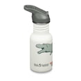 thumbnail image 1 of Klean Kanteen 12 oz Classic Kid's Water Bottle with Flip Seal Sport Cap & Straw - 100% Leakproof Cap - Durable Stainless Steel Material - Lightweight & Easy-Grip - BPA-Free - Dino Skates, 1 of 7