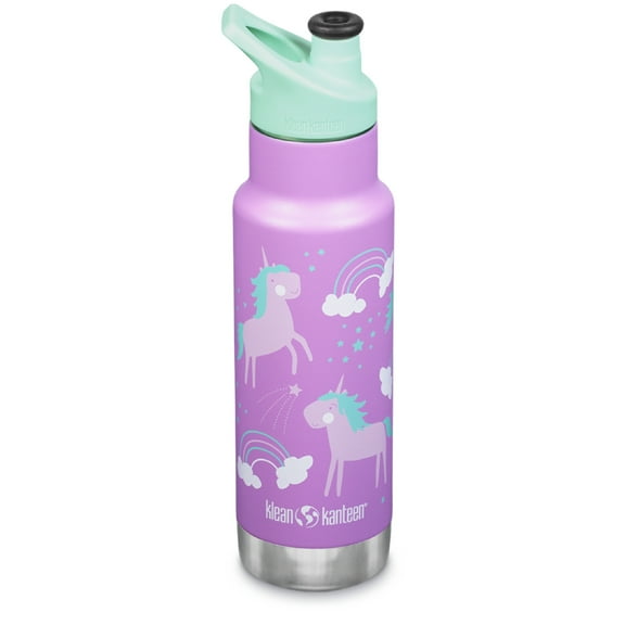Klean Kanteen 12 oz. Kid's Insulated Narrow Bottle w/ Sport Cap - Unicorns