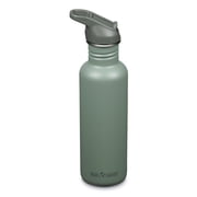 Klean Kanteen 27 oz Classic Water Bottle with Flip Seal Sport Cap & Straw - 100% Leakproof Spout & Cap - Durable, BPA-Free & Stainless Steel Material - Easy-Sip Water Bottle - Sea Spray
