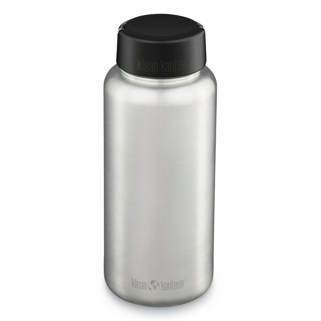 Klean Kanteen 40 fl oz Light Weight Water Bottle Wide Loop Cap Brushed