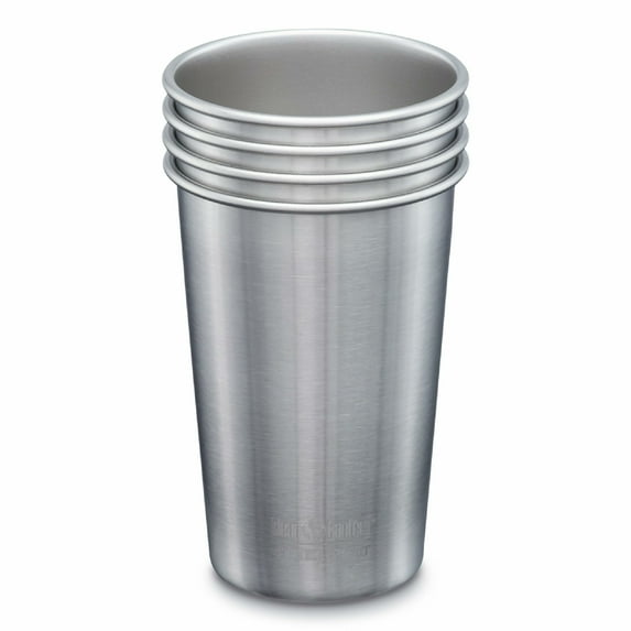 Klean Kanteen Cup - Stainless Steel Cup for Home, Picnics, Camping, and More - 16 Oz (4 Pack)