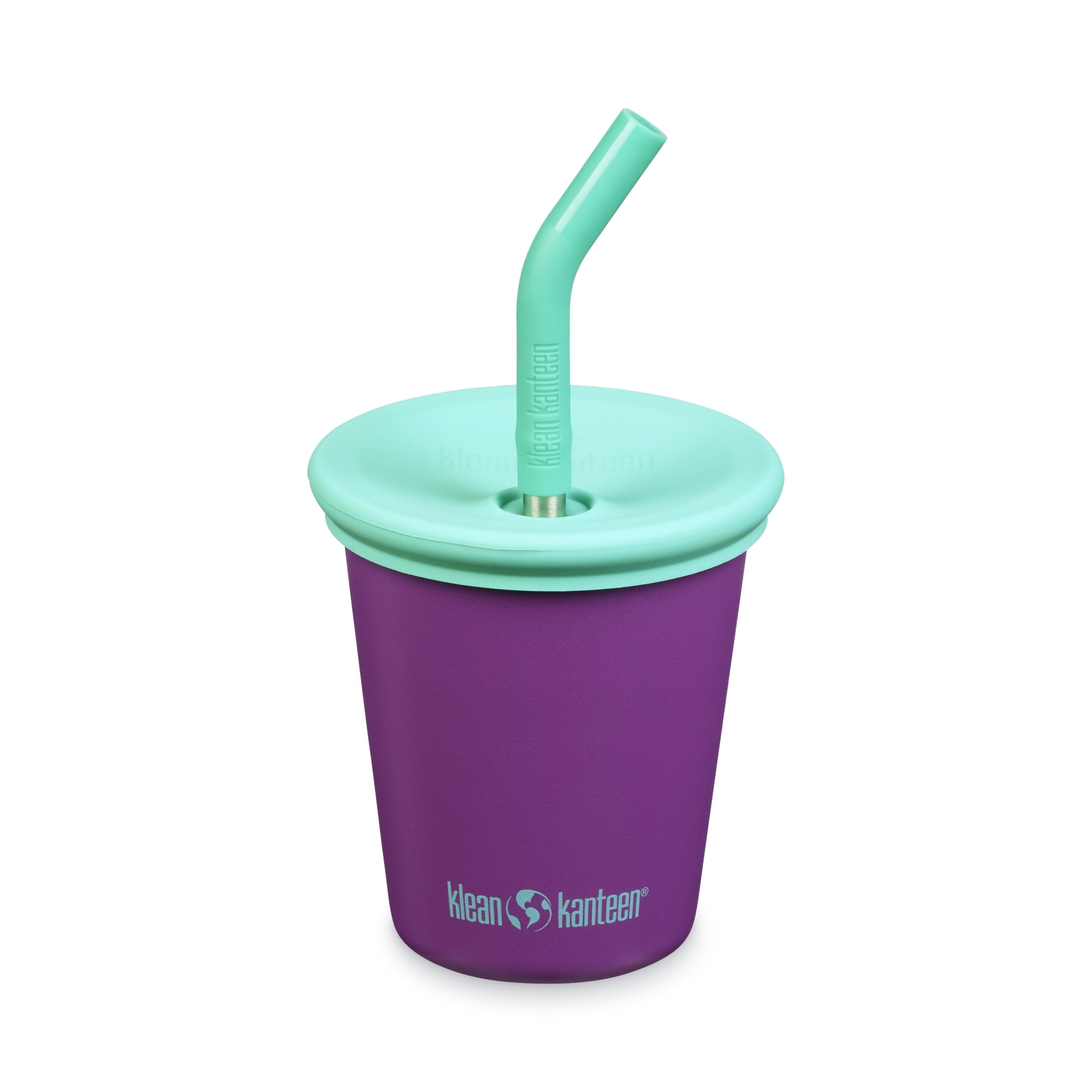 Klean Kanteen Kid Cup 10oz Stainless Steel Cup with Spill-Poof Straw Lid - Sparkling Grape
