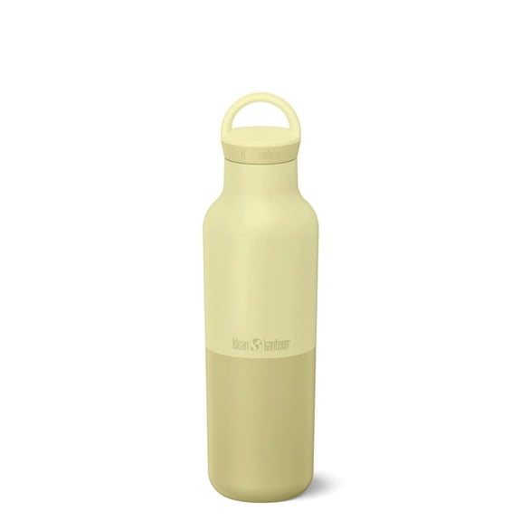 Klean Kanteen Rise Classic Insulated Water Bottle - Keep Drinks Cold for 65 Hours - Stainless Steel - Insulated Water Bottle - Leak & Sweat-Proof - Arch Loop Cap - 20 oz - Wax Yellow