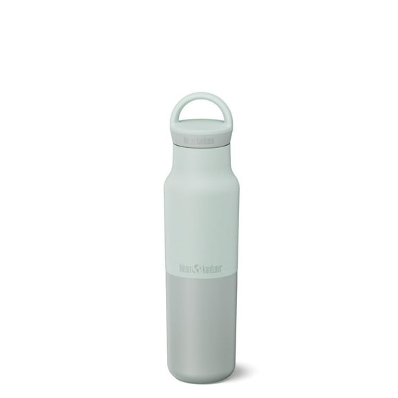 Klean Kanteen Rise Classic Insulated Water Bottle - Keeps Drinks Cold for 42 Hours - Stainless Steel - Insulated Water Bottle - Leak & Sweat-Proof - Arch Loop Cap - 12 oz - Barely Blue