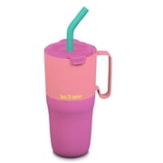 Klean Kanteen Rise Insulated Tumbler - Reusable Tumbler for Quick Hydration - Stainless Steel - Vacuum Insulation - Dishwasher-Safe - BPA-Free - Straw Lid - 26 oz - Pink Lemonade Kaleidoscope