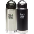 thumbnail image 1 of Klean Kanteen Wide Insulated Water Bottle with Stainless Loop Cap (2 PK: Shal..., 1 of 2