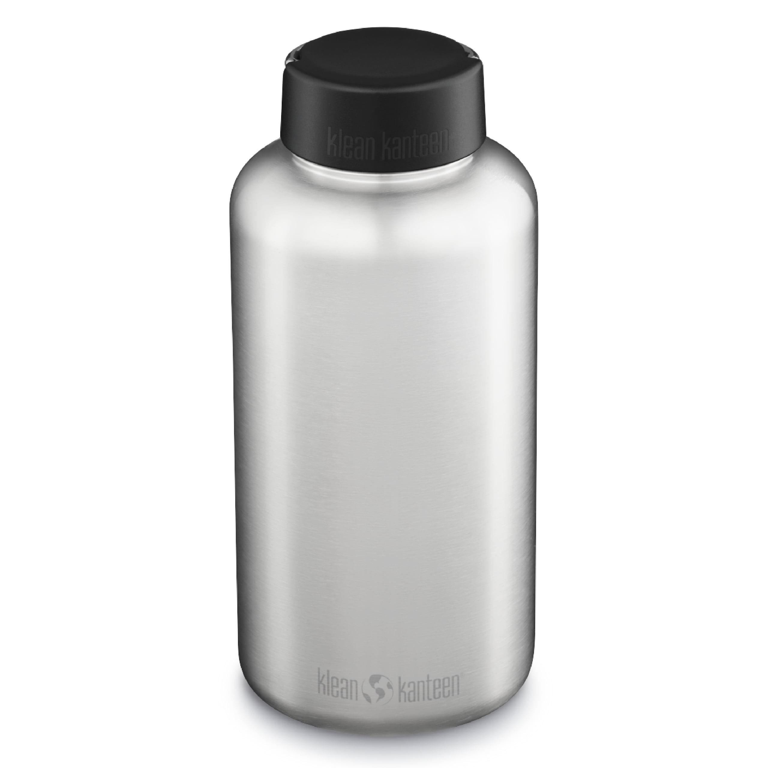 Klean Kanteen Brushed Stainless Steel Drinking Water Bottle, 64oz