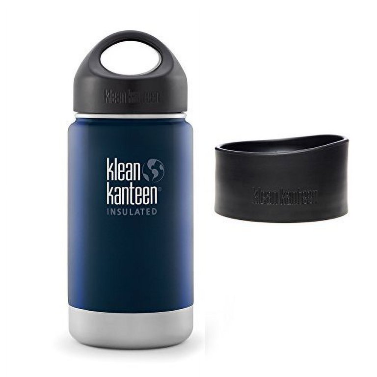  Klean Kanteen Wide Mouth Double Wall Insulated Water Bottle  with Loop Cap, Granite Peak, 12-Ounce : Sports & Outdoors