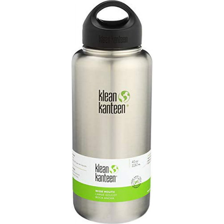  Klean Kanteen Wide Mouth Double Wall Insulated Water Bottle  with Loop Cap, Granite Peak, 12-Ounce : Sports & Outdoors